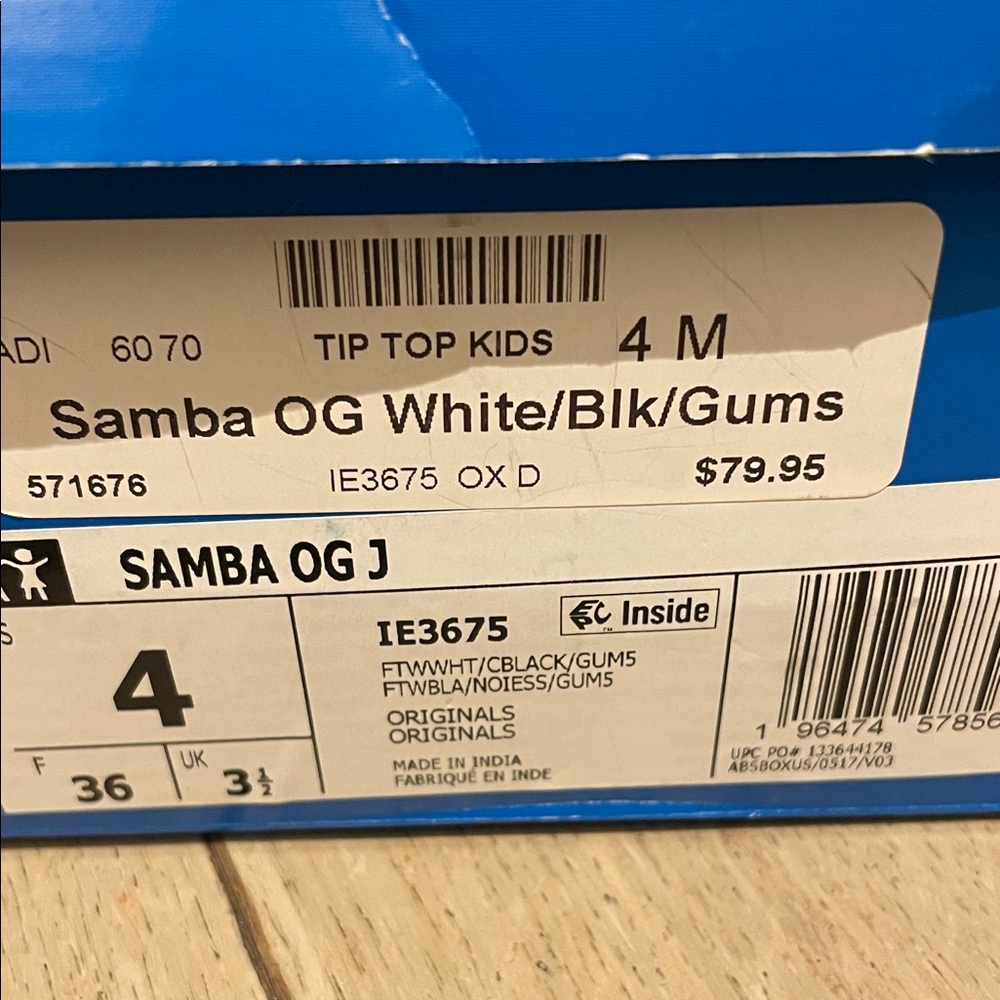 Adidas Samba OG White and Black Shoes - Picture 2 of 6